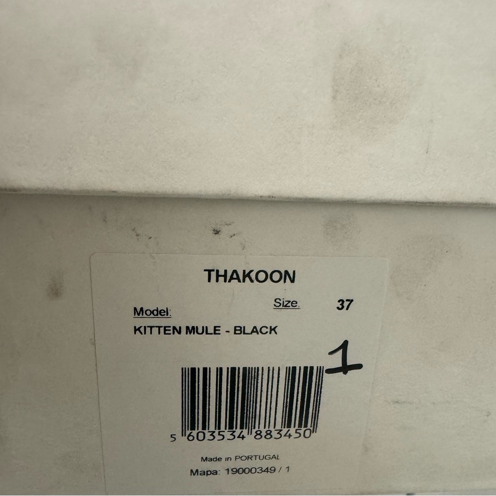 Thakoon Genuine Leather Kitten Mule. Black.  New with Box - Picture 9 of 9
